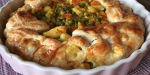 Beitragsbild des Blogbeitrags Curry Hühnchen Pie, mit ganz viel Liebe