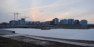Beitragsbild des Blogbeitrags Seestadt Aspern an einem Wintertag