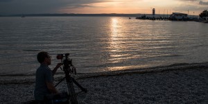 Beitragsbild des Blogbeitrags Abendstimmung bei der Mole von Podersdorf