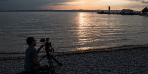 Beitragsbild des Blogbeitrags Abendstimmung bei der Mole von Podersdorf 