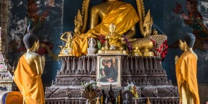 Beitragsbild des Blogbeitrags Fahrt übers Land zum Wat Khao Angkhan – Tempel 
