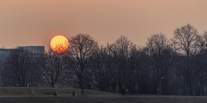Beitragsbild des Blogbeitrags Sonnenuntergang in der Donau City 