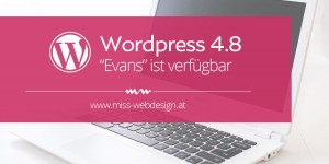 Beitragsbild des Blogbeitrags WordPress 4.8 – Update „Evans“ 
