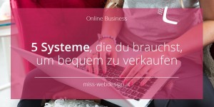 Beitragsbild des Blogbeitrags 5 Systeme, die du brauchst, um bequem online zu verkaufen