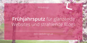 Beitragsbild des Blogbeitrags Frühjahrsputz auf Website und Blog
