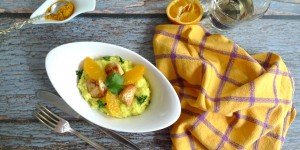 Beitragsbild des Blogbeitrags Kurkuma Risotto mit Hühnerstreifen