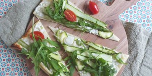 Beitragsbild des Blogbeitrags Ruckzuck Spargel-Flammkuchen