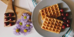 Beitragsbild des Blogbeitrags Vegane Waffeln selber machen