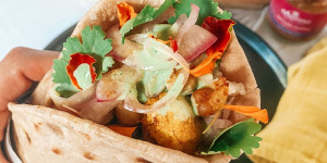 Beitragsbild des Blogbeitrags Mumbai Burrito von Ahimsa Plant-Kitchen