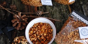 Beitragsbild des Blogbeitrags Selbstgemachtes Knuspermüsli – Granola
