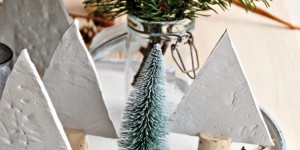 Beitragsbild des Blogbeitrags Weihnachtliche Bäume aus Modelliermasse