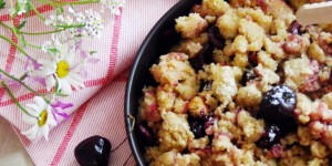 Beitragsbild des Blogbeitrags Grießschmarrn mit Kirschen