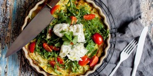 Beitragsbild des Blogbeitrags Low Carb Quiche mit Kokosmilch 