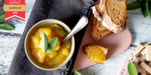 Beitragsbild des Blogbeitrags Einmal kreativ eingekocht, bitte: Ananas-Salbei-Marmelade