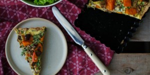 Beitragsbild des Blogbeitrags Herbstliebe: Kürbis Champignon Quiche