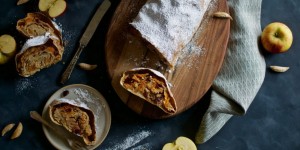 Beitragsbild des Blogbeitrags Apfel Kürbis Strudel mit Cranberries 