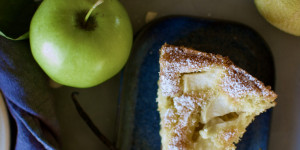 Beitragsbild des Blogbeitrags Apfelkuchen mit Marzipan