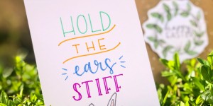 Beitragsbild des Blogbeitrags Frohe Ostern // Ideen für Osterpostkarten und Handlettering Vorlagen 