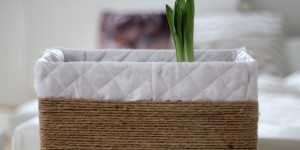 Beitragsbild des Blogbeitrags DIY Anleitung – schöner Korb aus Karton – Upcycling