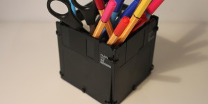 Beitragsbild des Blogbeitrags DIY Anleitung – Box aus Disketten – Upcycling 