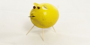 Beitragsbild des Blogbeitrags DIY Anleitung – Neujahrsgruß selbstgemacht – Schwein aus Zitrone basteln 