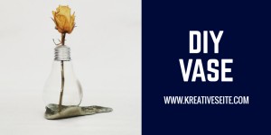 Beitragsbild des Blogbeitrags Upcycling Vase aus einer Glühbirne 
