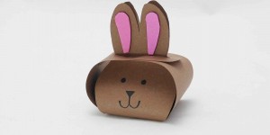 Beitragsbild des Blogbeitrags Hasen-Box aus Papier inkl. Vorlage