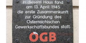 Beitragsbild des Blogbeitrags Facts und Gedanken zu 75 Jahre ÖGB