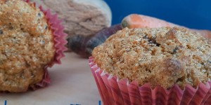 Beitragsbild des Blogbeitrags Karotten Muffins mit Schokolade 