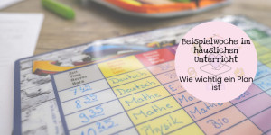 Beitragsbild des Blogbeitrags Eine Beispielwoche im häuslichen Unterricht – Wie wichtig ein Plan ist