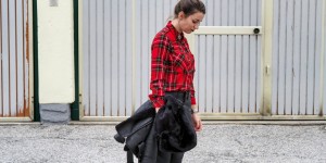 Beitragsbild des Blogbeitrags OUTFIT: Karohemd, Bikerhose & Lammfellimitat Jacke