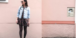 Beitragsbild des Blogbeitrags OUTFIT: Frühlingslook Blumenkleid & Jeansjacke 