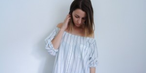 Beitragsbild des Blogbeitrags DIY: angesagte Off-Shoulder Bluse selber machen