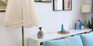 Beitragsbild des Blogbeitrags Stehlampe mit Seil-Lampenschirm – eine fast DIY-Never-Ending-Story
