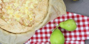 Beitragsbild des Blogbeitrags 3 Zutaten-Birnentarte
