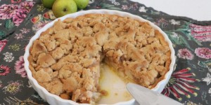 Beitragsbild des Blogbeitrags Birnenstreuselkuchen