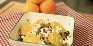 Beitragsbild des Blogbeitrags Lauwarmer Kohlsprossen-Linsensalat mit Tarocco Blutorangen