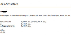 Beitragsbild des Blogbeitrags Renault Bank senkt Sparzinsen ganz leicht