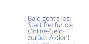 Beitragsbild des Blogbeitrags Visa Karte: Online Geld zurück Aktion ab 1.6.2022