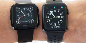 Beitragsbild des Blogbeitrags The Fitbit Versa smartwatch is small, cheap and sweet 