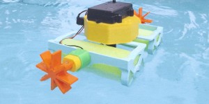 Beitragsbild des Blogbeitrags Weekend Project: Have a Pool Party with this 3D Printed Cricket Paddle Wheel Boat