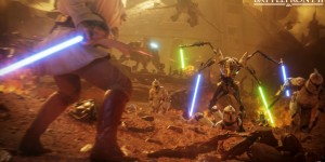 Beitragsbild des Blogbeitrags Fight as Obi-Wan Kenobi on Geonosis in Star Wars Battlefront II on November 28