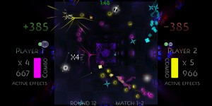 Beitragsbild des Blogbeitrags Wir stellen den Retro-Highscore-Shooter Scintillatron 4096 vor, der bald für PS4 und PS Vita erscheint.