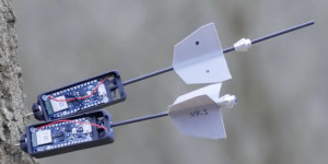 Beitragsbild des Blogbeitrags This aerial system launches Nano 33 BLE Sense darts for data collection