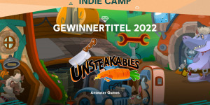 Beitragsbild des Blogbeitrags Unsteakables von Anteater Games gewinnt das Indie Camp 2022
