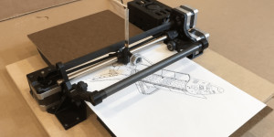 Beitragsbild des Blogbeitrags This high-speed Arduino pen plotter creates drawings in mere minutes