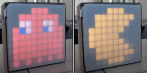 Beitragsbild des Blogbeitrags A temperature-sensing Pac-Man/Ghost LED matrix for retro gamers 