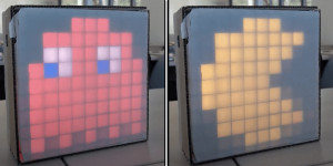 Beitragsbild des Blogbeitrags A temperature-sensing Pac-Man/Ghost LED matrix for retro gamers