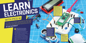 Beitragsbild des Blogbeitrags Learn electronics with Pico W in The MagPi magazine issue #121