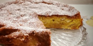 Beitragsbild des Blogbeitrags Französischer Apfel & Birnenkuchen – Soufflé Style 
